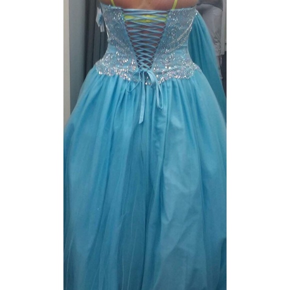 baby blue corset dress